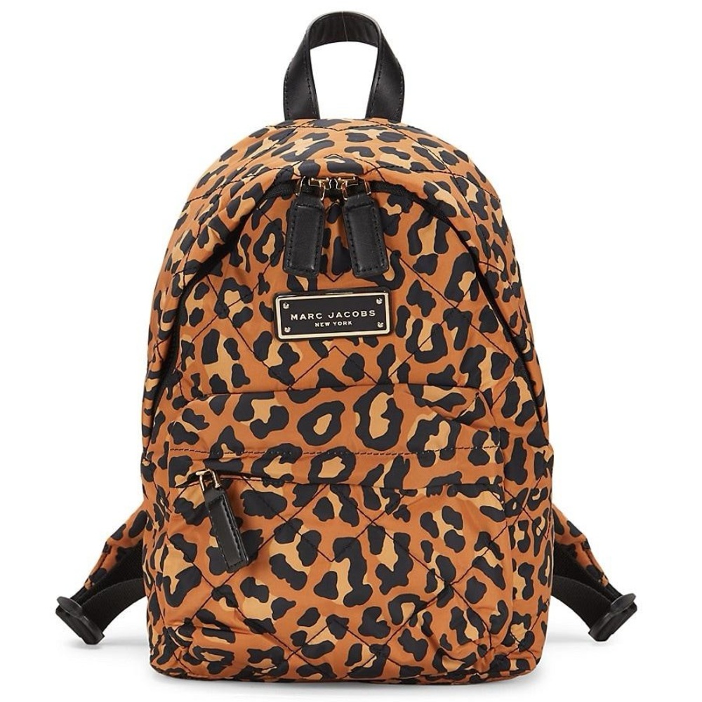MARC JACOBS QUILTED NYLON LEOPARD MINI BACKPACK